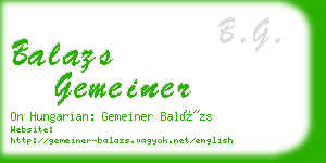 balazs gemeiner business card